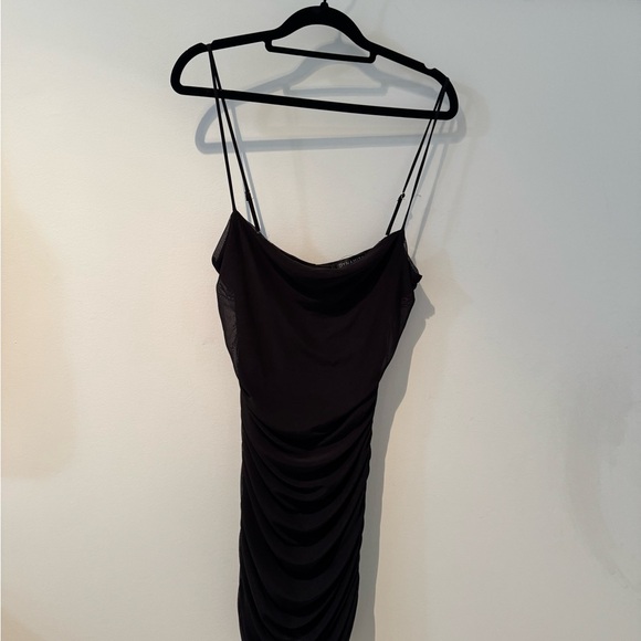 Dynamite Black Ruched Mini Dress - Picture 5 of 6
